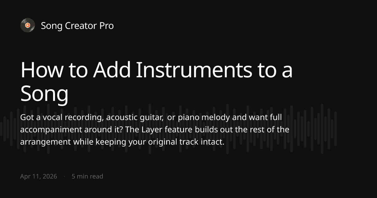 How to Add Instruments to a Song | Song Creator Pro